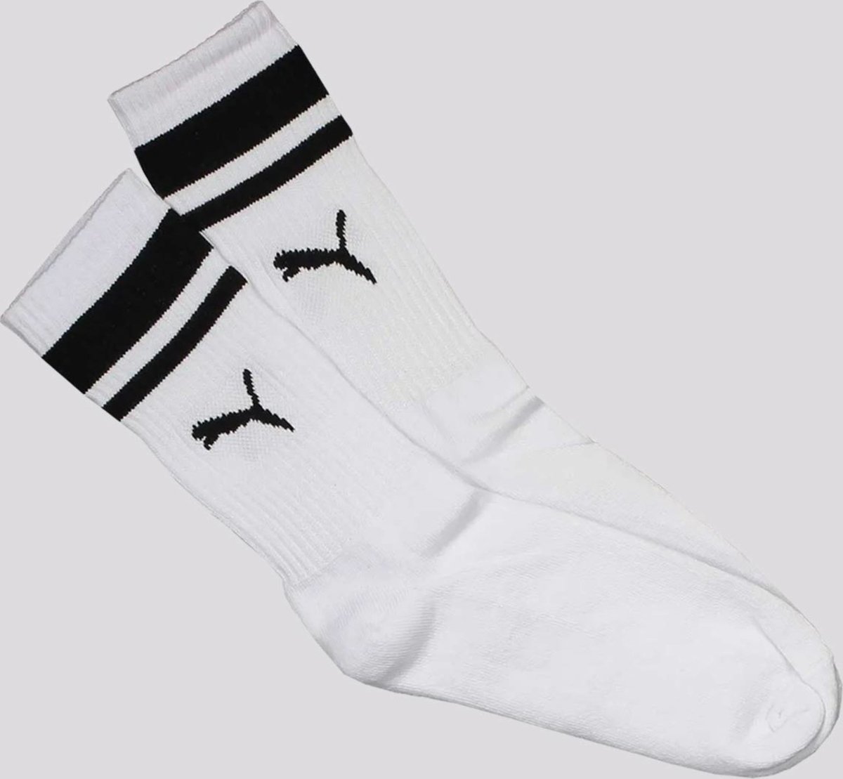 Kit De Meias Puma 2 Pares Cano Longo Heritage Feminina Branca