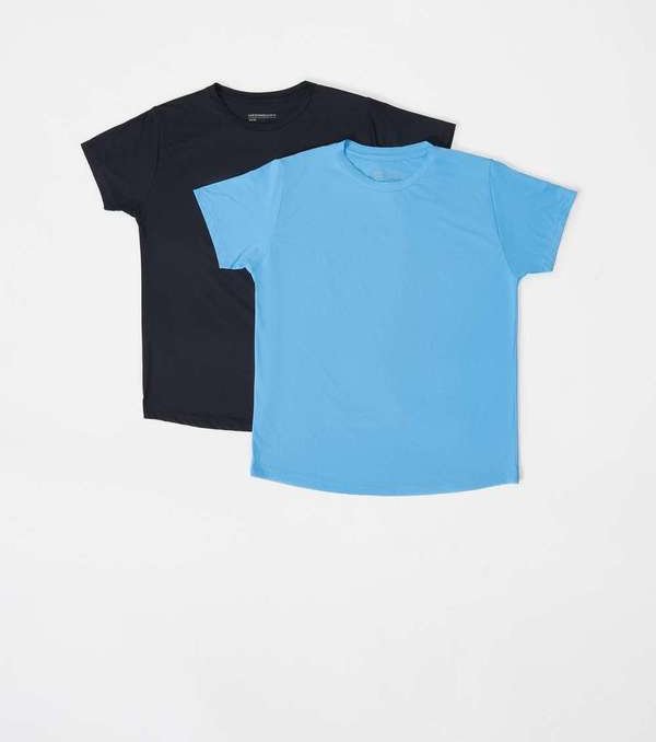 Imagem principal Kit com 2 Camisetas Esportivas Feminina Raglan Easy Care Preto Hering Hering