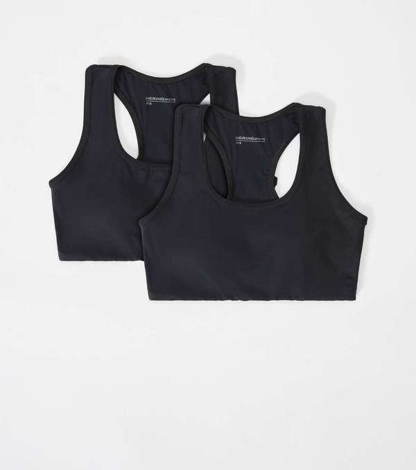 Imagem principal Kit com 2 Tops Esportivos Feminino Nadador Preto Hering Hering