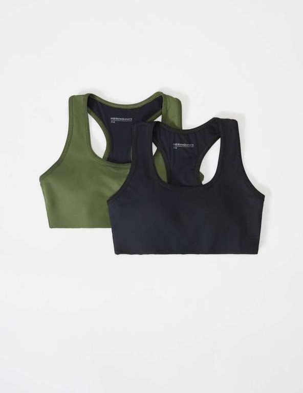 Imagem principal Kit com 2 Tops Esportivos Feminino Nadador Preto Hering Hering