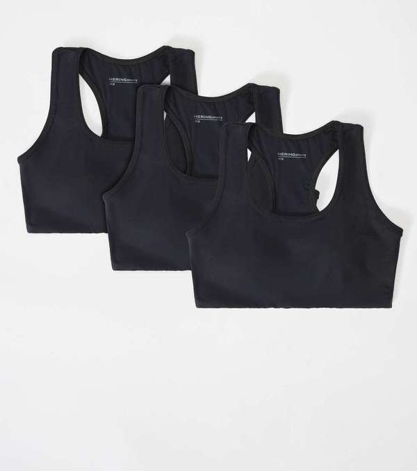 Imagem principal Kit com 3 Tops Esportivos Feminino Nadador Preto Hering Hering