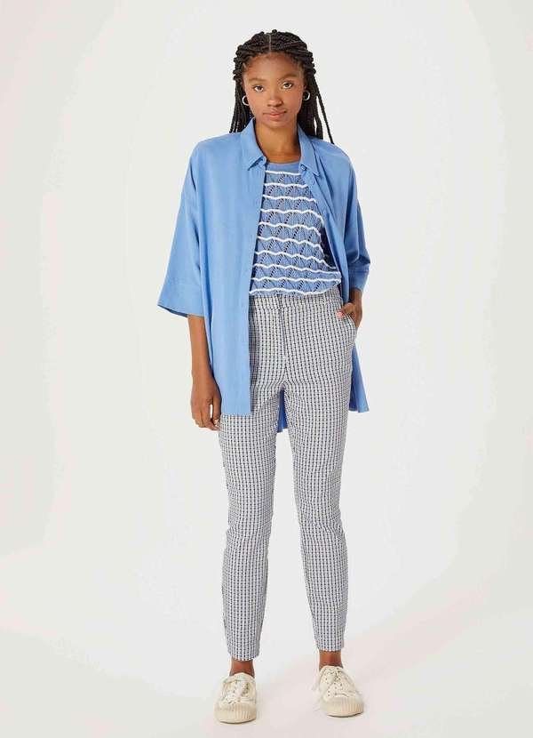 Imagem principal Calca Feminina Slim em Alfaiataria Azul Hering Hering