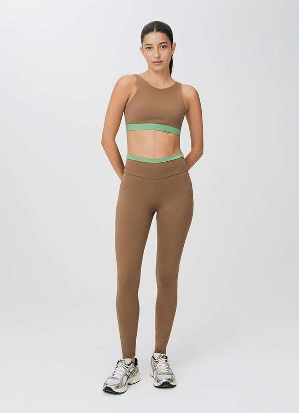 Imagem principal Calca Legging Esportiva Feminina com Fio Lycra Marrom Hering Hering