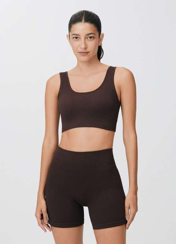 Imagem principal Shorts Esportivo Feminino Biker Marrom Hering Hering