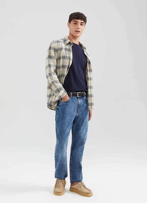 Imagem principal Calca Jeans Masculina Reta Azul Hering Hering