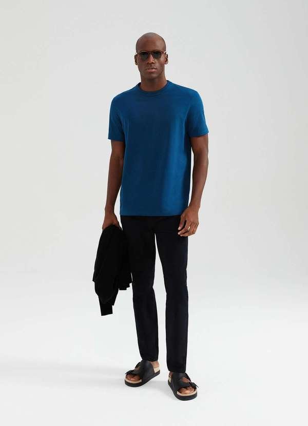 Imagem principal Calca Masculina Slim em Sarja Preto Hering Hering