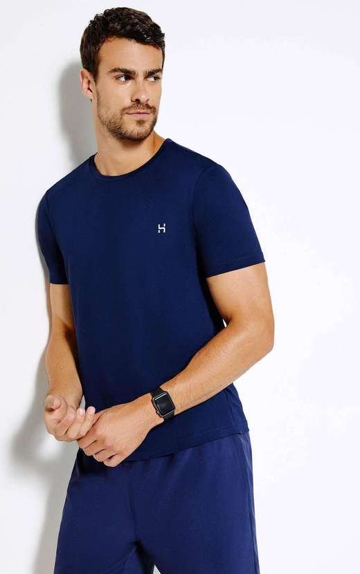 Imagem principal Camiseta Esportiva Masculina com Refletivo Azul Hering Hering