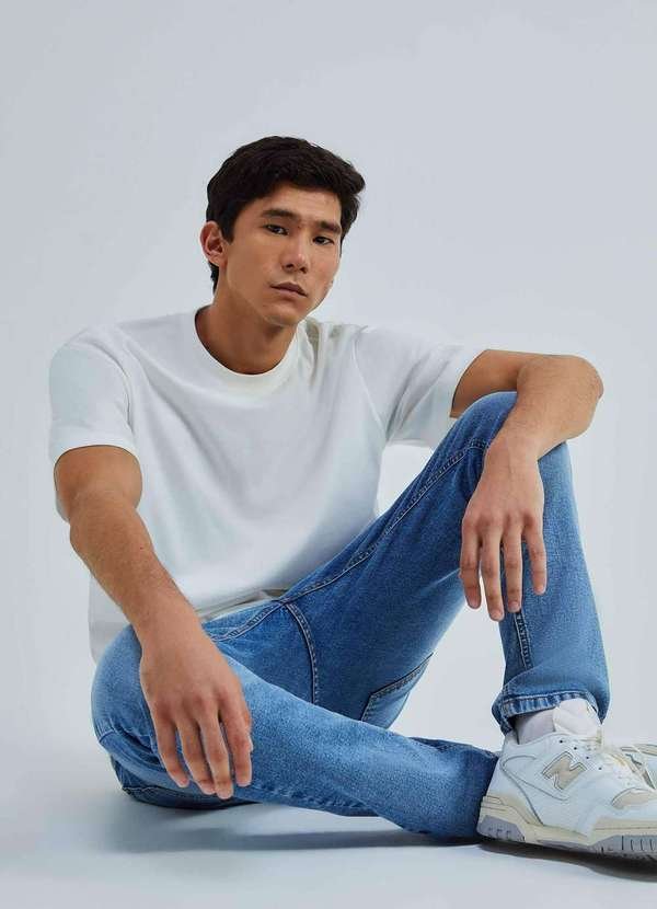 Imagem principal Camiseta Masculina Relaxed Super Cotton Branco Hering Hering