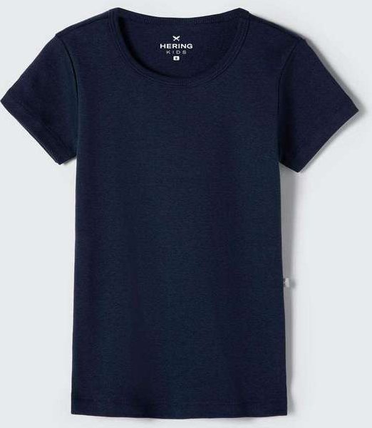 Blusa Basica Menina Manga Curta Slim Azul