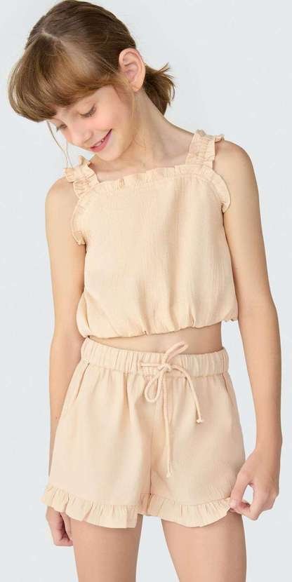 Imagem principal Blusa Cropped Infantil Menina Marrom Hering Hering