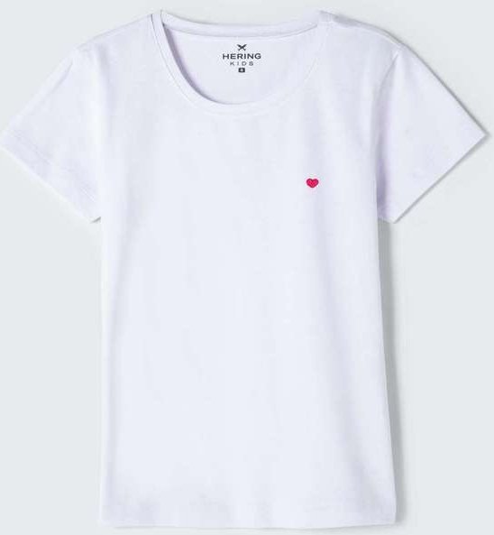 Imagem principal Blusa Menina Manga Curta Slim com Bordado Branco Hering Hering