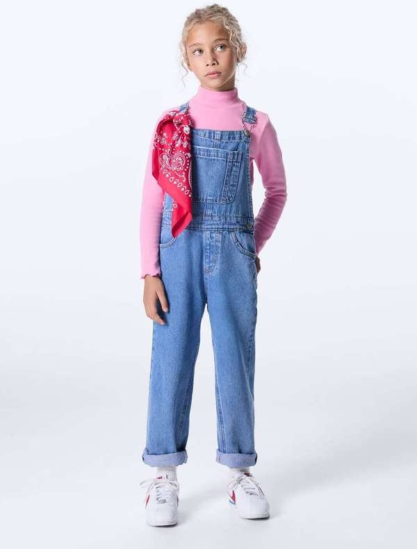 Imagem principal Jardineira Infantil Unissex Jeans Azul Hering Hering