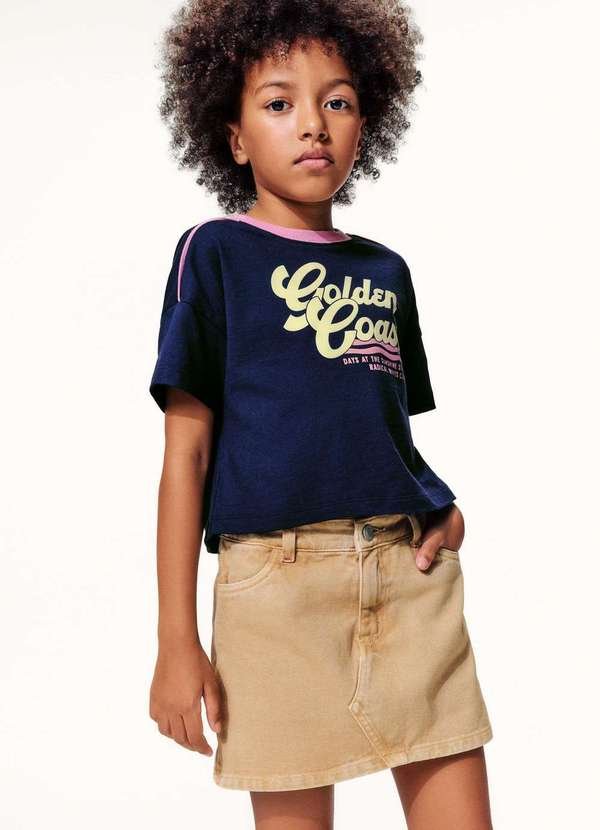 Imagem principal Shorts Saia Infantil em Sarja Estonada Bege Hering Hering