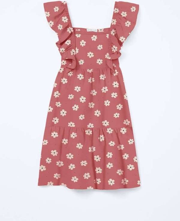 Imagem principal Vestido Infantil Curto com Babados Vermelho Hering Hering