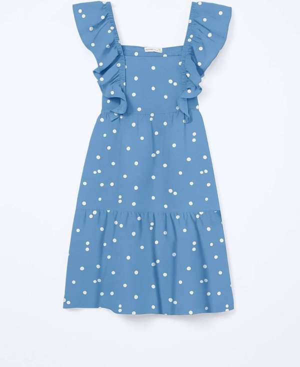 Imagem principal Vestido Infantil Curto com Babados Azul Hering Hering