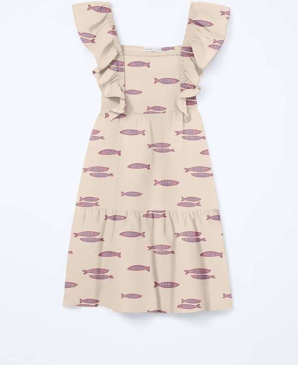 Imagem principal Vestido Infantil Curto com Babados Branco Hering Hering