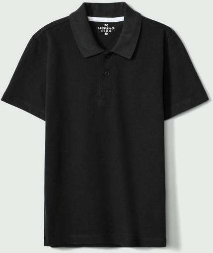 Imagem principal Camisa Polo Basica Infantil Menino Manga Curta em Piquet Preto Hering Hering