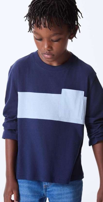 Imagem principal Camiseta Infantil Menino Comfort Recorte Frontal Azul Hering Hering