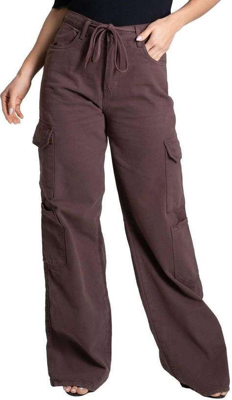 Imagem principal Calça Sarja Sawary Wide Leg - 279524 Marrom Sawary