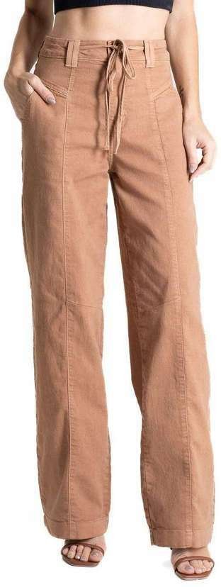 Imagem principal Calça Sarja Sawary Wide Leg - 281121 Marrom Sawary