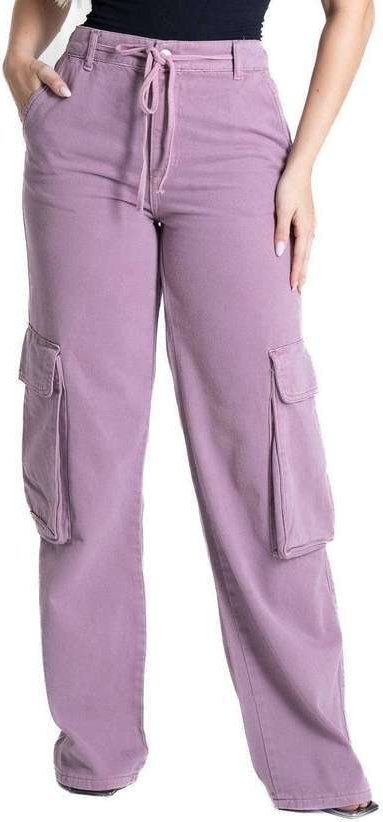 Imagem principal Calça Sarja Sawary Wide Leg - 281901 Roxo Sawary