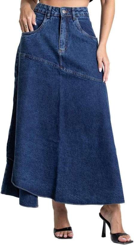 Saia Jeans Sawary Midi - 282251 Azul