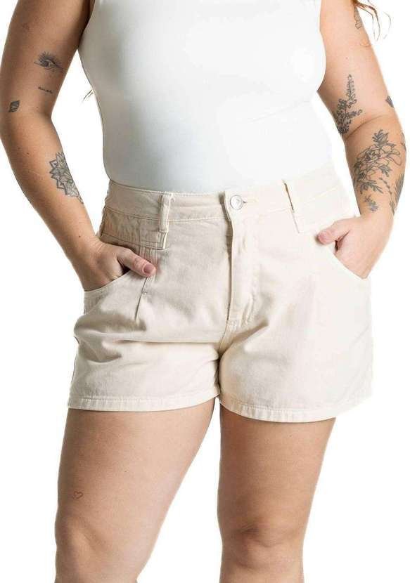 Imagem principal Shorts Sarja Sawary Plus Size - 281460 Amarelo Sawary