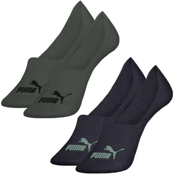 Imagem principal Kit 2 pares de Meias Puma Sapatilha Invisível Masculina Verde Puma