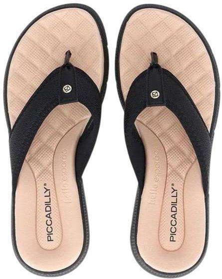 Chinelo Piccadilly Esporão Salto Anabela Feminino Marrom