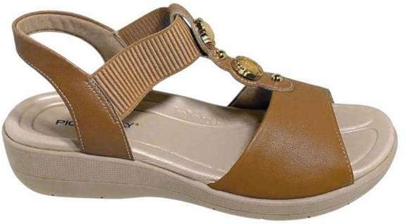 Imagem principal Sandália Piccadilly Camila Salto Anabela Feminino Marrom Piccadilly