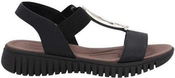 Imagem principal Sandália Usaflex Enfeite Dourado Feminina Preto Usaflex