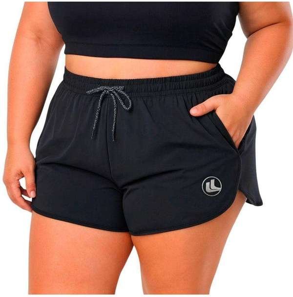 Imagem principal Short Esporte Legal Sports Easy Plus Size Feminino Preto Esporte Legal
