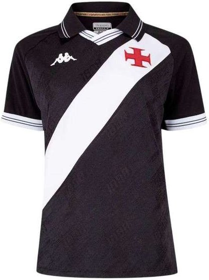 Imagem principal Camisa Kappa Vasco I 2025/26 Feminina Preto Kappa