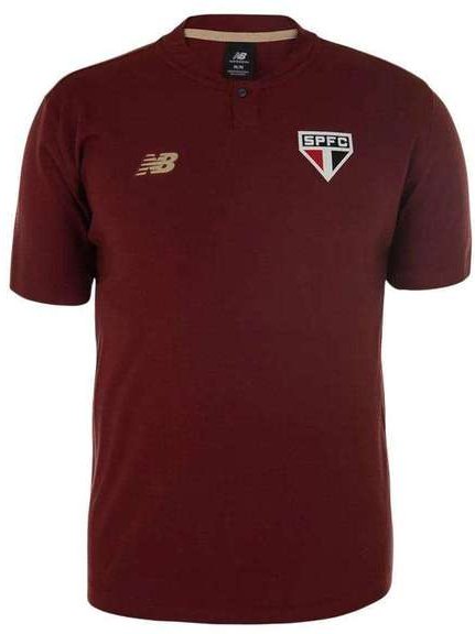 Camisa Polo New Balance São Paulo Viagem 2025/26 Masculina Vermelho