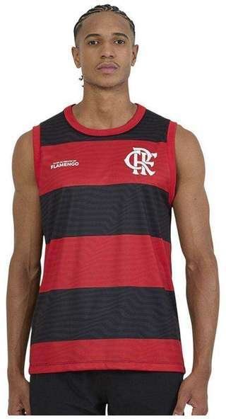 Regata Braziline Flamengo Presença Masculina Preto