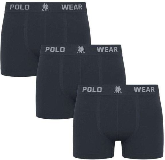 Imagem principal Kit 3 Cuecas Boxer Polo Wear Masculina Cinza Polo Wear