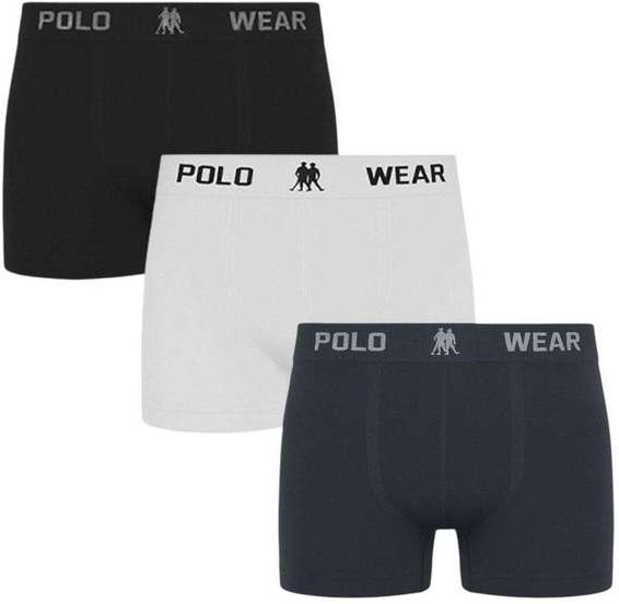 Imagem principal Kit 3 Cuecas Boxer Polo Wear Masculina Preto Polo Wear