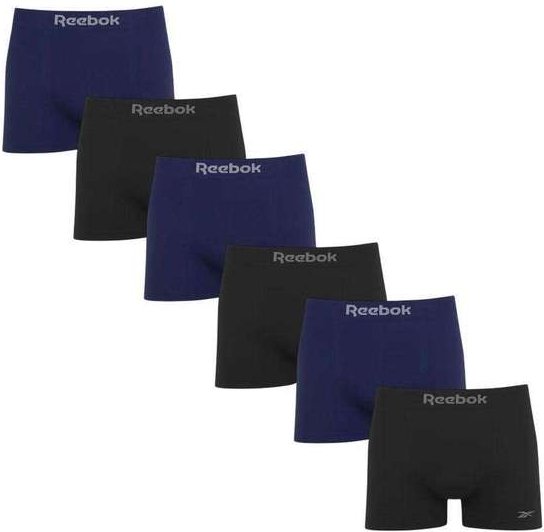 Kit 6 Cuecas Boxer Reebok sem Costura Masculina Azul