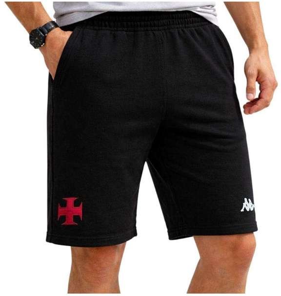 Imagem principal Bermuda Kappa Vasco Viagem 2025 Masculina Preto Kappa