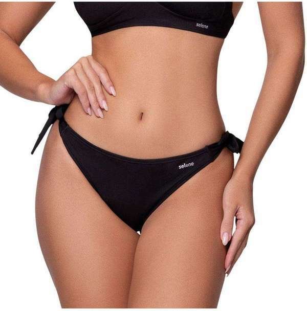 Imagem principal Calcinha Biquíni Selene de Amarrar Feminina Preto SELENE