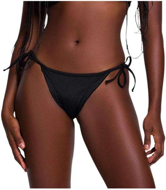 Imagem principal Calcinha Biquíni Selene Frufru com Laço Feminina Preto SELENE