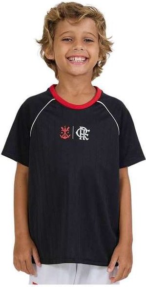 Camisa Braziline Flamengo Disparar Infantil Preto