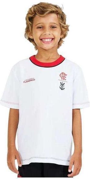 Imagem principal Camiseta Braziline Flamengo Chocar Infantil Branco braziline