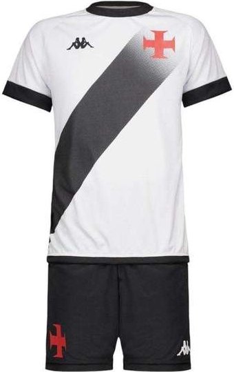 Conjunto Kappa Vasco Supporter Graphik Infantil Branco