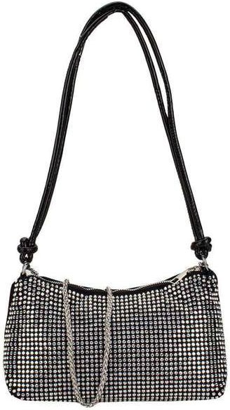 Bolsa Feminina Transversal H.E Xy001 - Preto/Prata