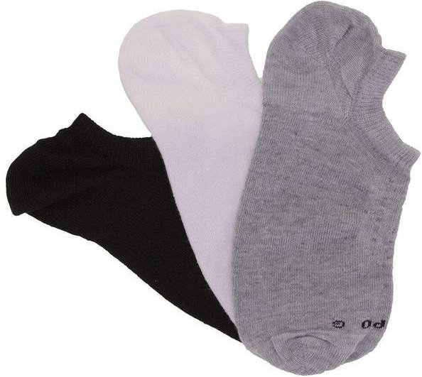 Kit com 3 pares de Meias Sortidas Invisível Lupo - 32700 - Preto/Cinza