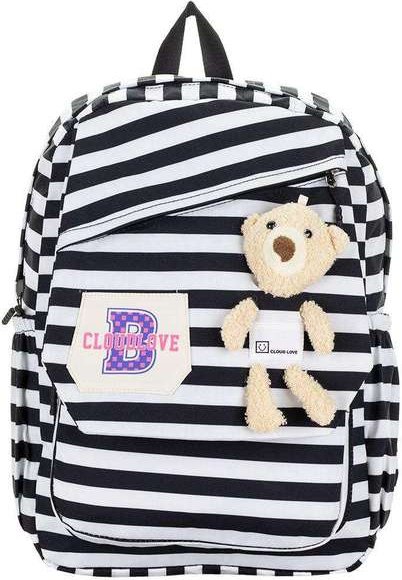 Mochila Feminina Arara Dourada - Ry6698 - Preto/Branco