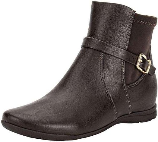 Bota Feminina Cano Baixo Comfortflex 2491304 - Café