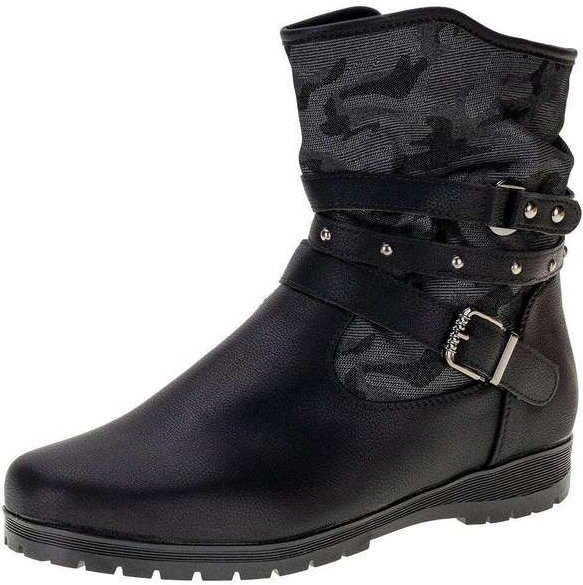 Bota Feminina Cano Baixo Mooncity - 71123 Preto