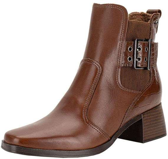 Bota Feminina Cano Baixo Pegada 282351 - Chocolate